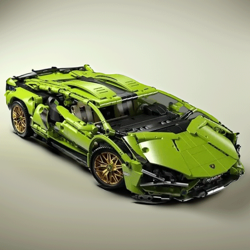 Lamborghini de Montar - 1.280 Peças - TIGO + CONTROLE REMOTO DE BRINDE!-Building Blocks-Tigo Kids - Alegria Sempre